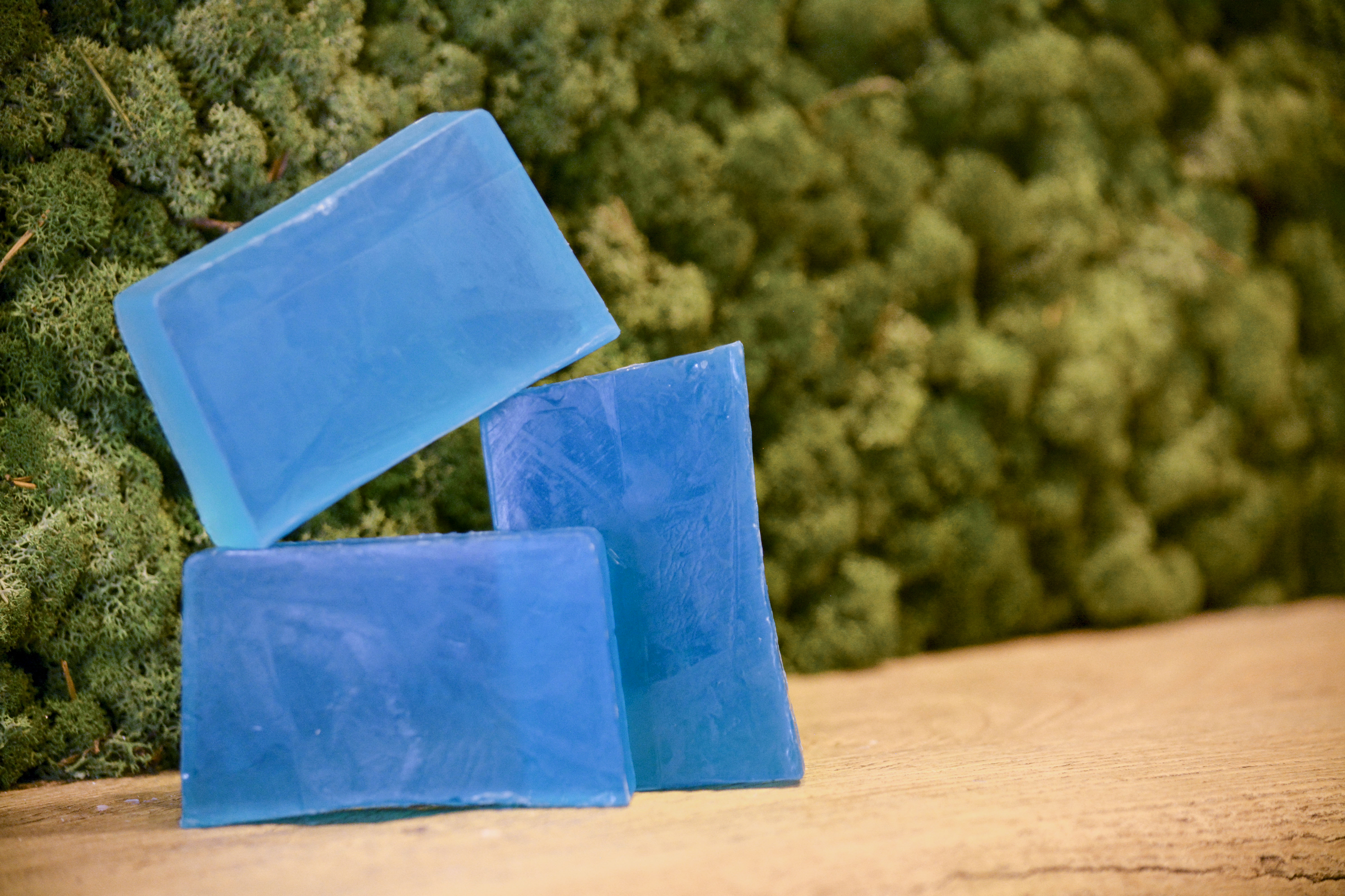 Blue soap