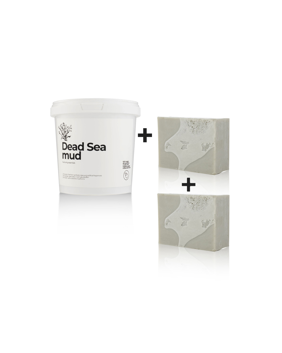 TEMPORARY COMBO PACKAGE DEAD SEA MUD AND 2 DEAD SEA MUD SOAPS

