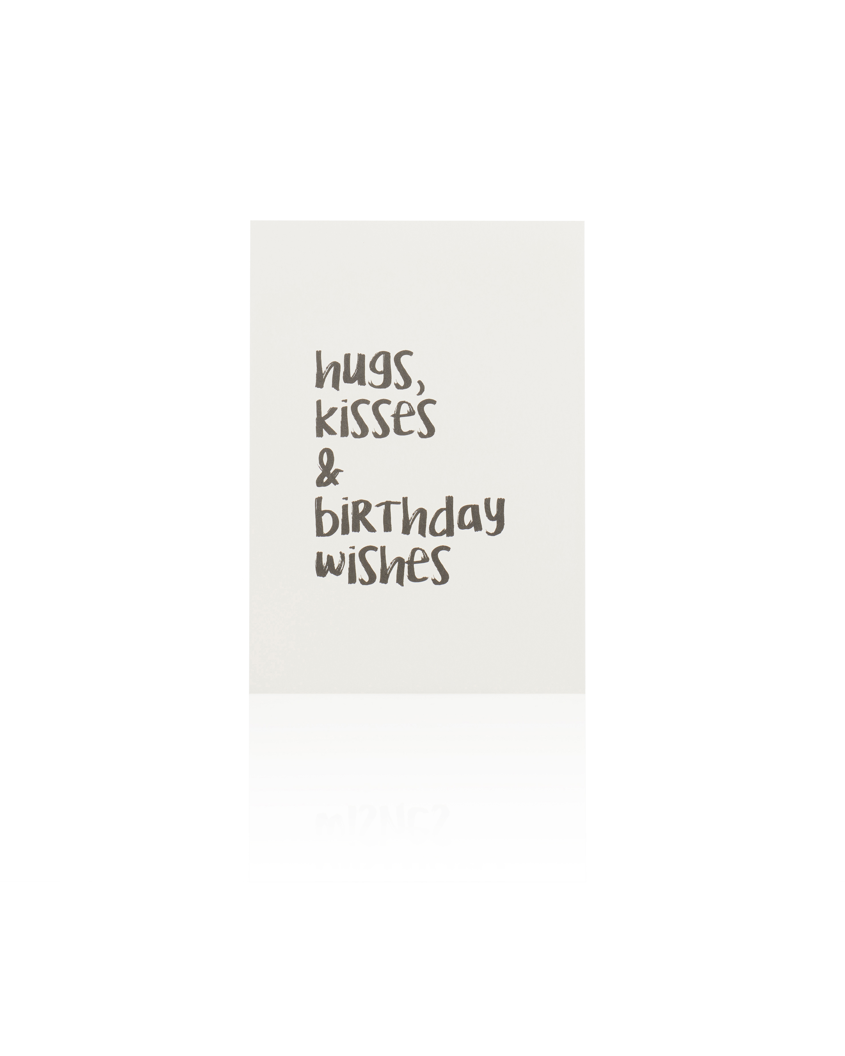 greeting card hugs, kisses and birthdaywishes 
